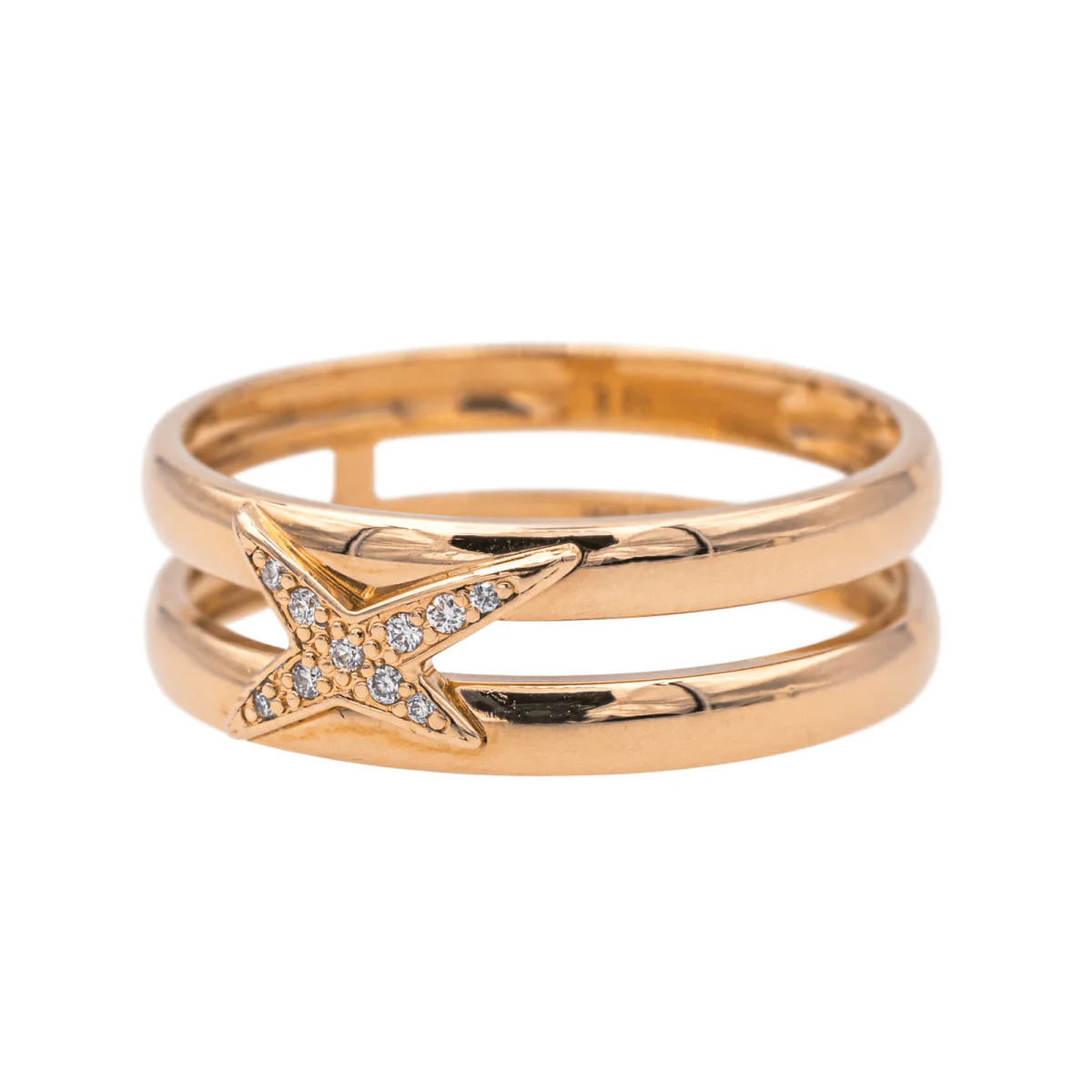 Bague Solitaire MAUBOUSSIN "Étoilement Divine" en or rose et diamants - Image 3