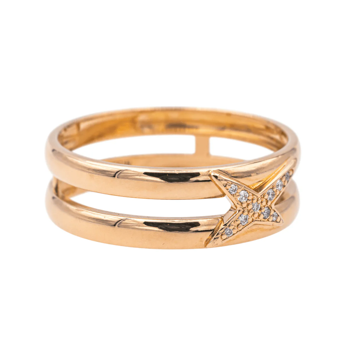 Bague Solitaire MAUBOUSSIN "Étoilement Divine" en or rose et diamants - Image 5