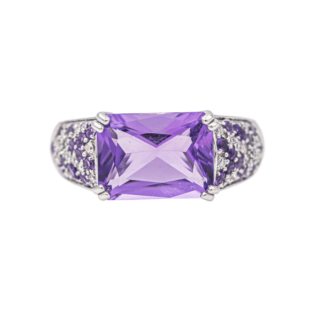 Bague MAUBOUSSIN "Ma Princesse d'amour" en or blanc et améthyste