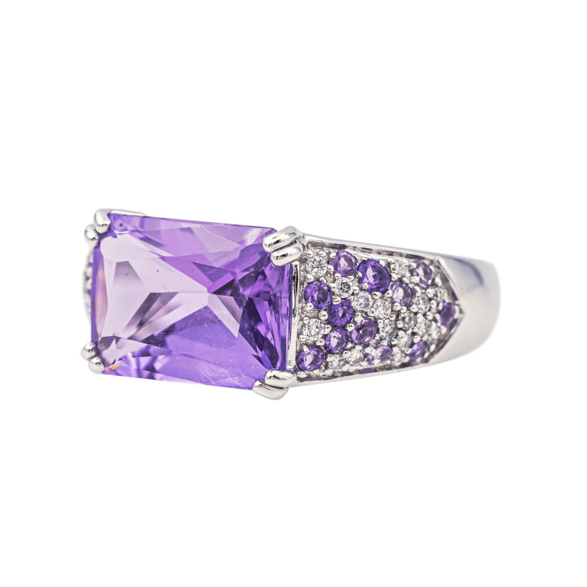 Bague MAUBOUSSIN "Ma Princesse d'amour" en or blanc et améthyste - Image 3