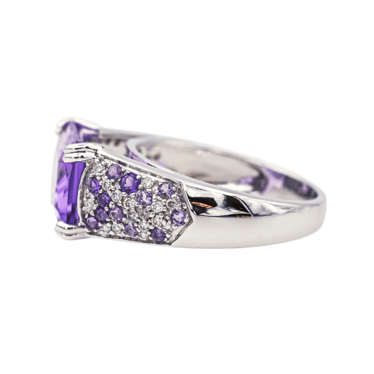 Bague MAUBOUSSIN "Ma Princesse d'amour" en or blanc et améthyste - Image 4