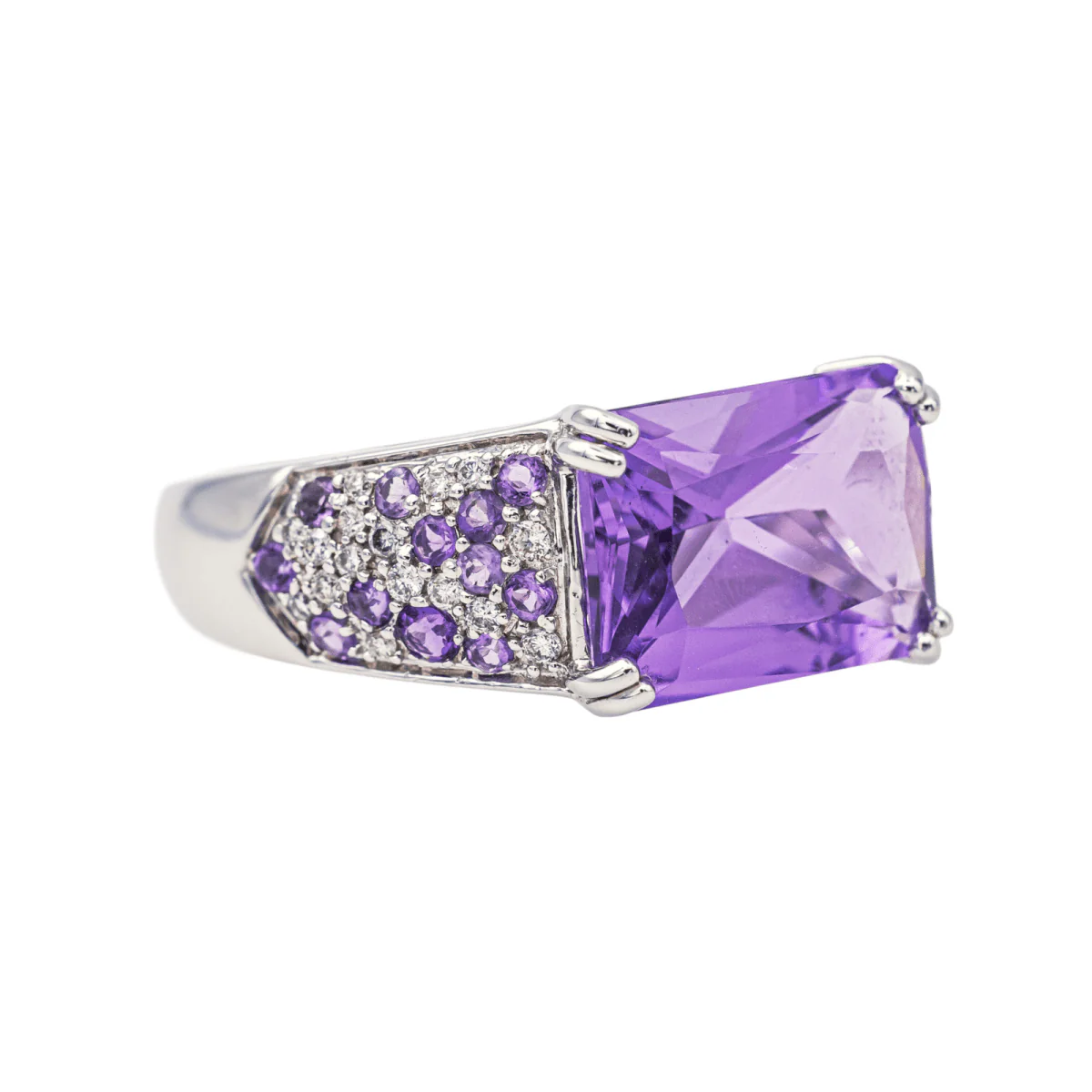 Bague MAUBOUSSIN "Ma Princesse d'amour" en or blanc et améthyste - Image 6