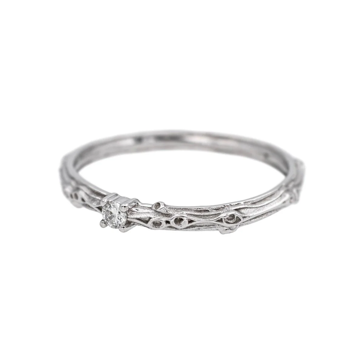 Bague Solitaire MAUBOUSSIN "Mon premier bisou" en or blanc et diamant - Image 3