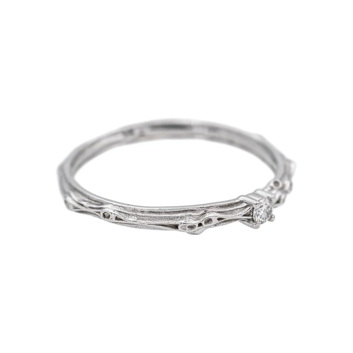 Bague Solitaire MAUBOUSSIN "Mon premier bisou" en or blanc et diamant - Image 7