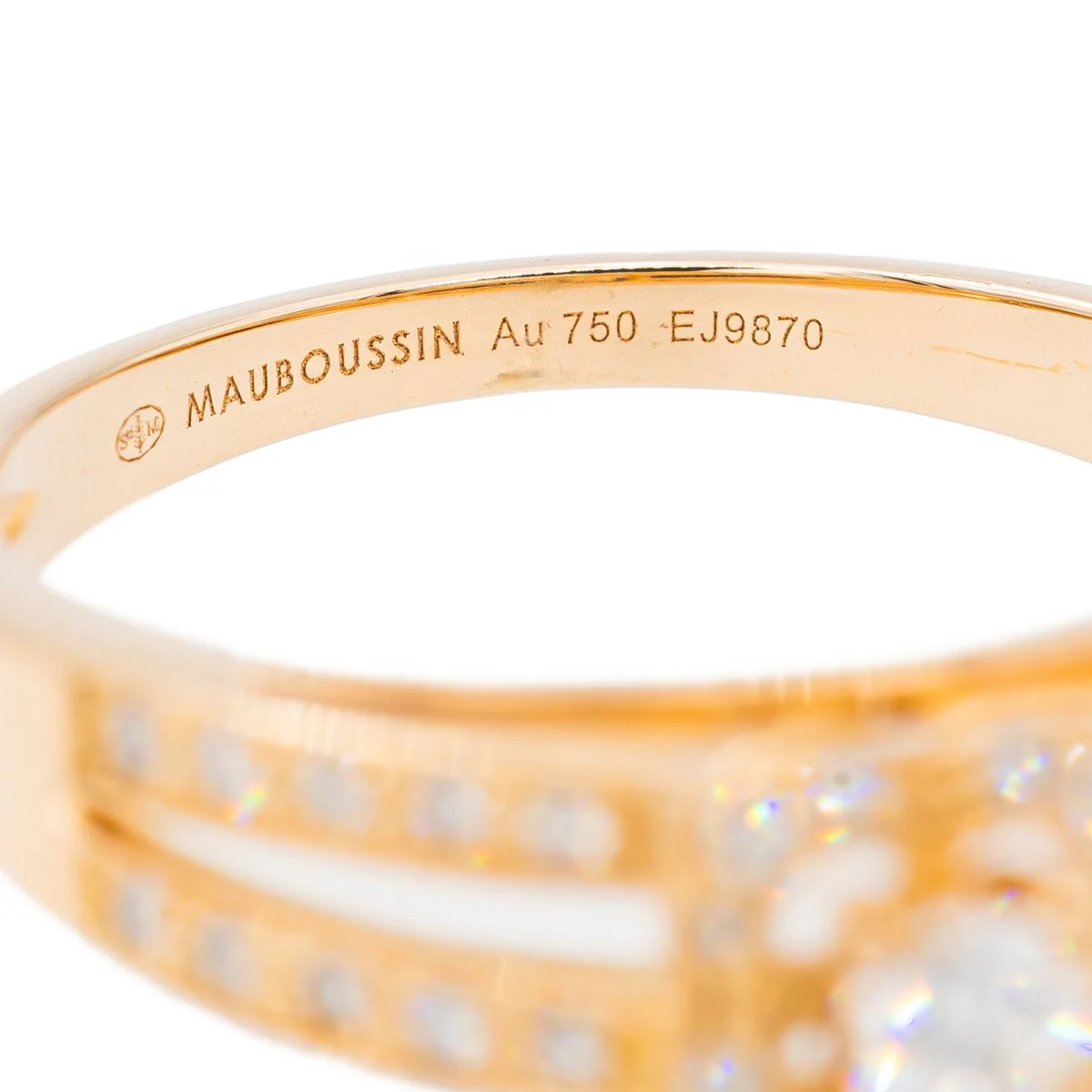 Bague MAUBOUSSIN "Chance of Love N° 1" en or rose et diamants - Image 7