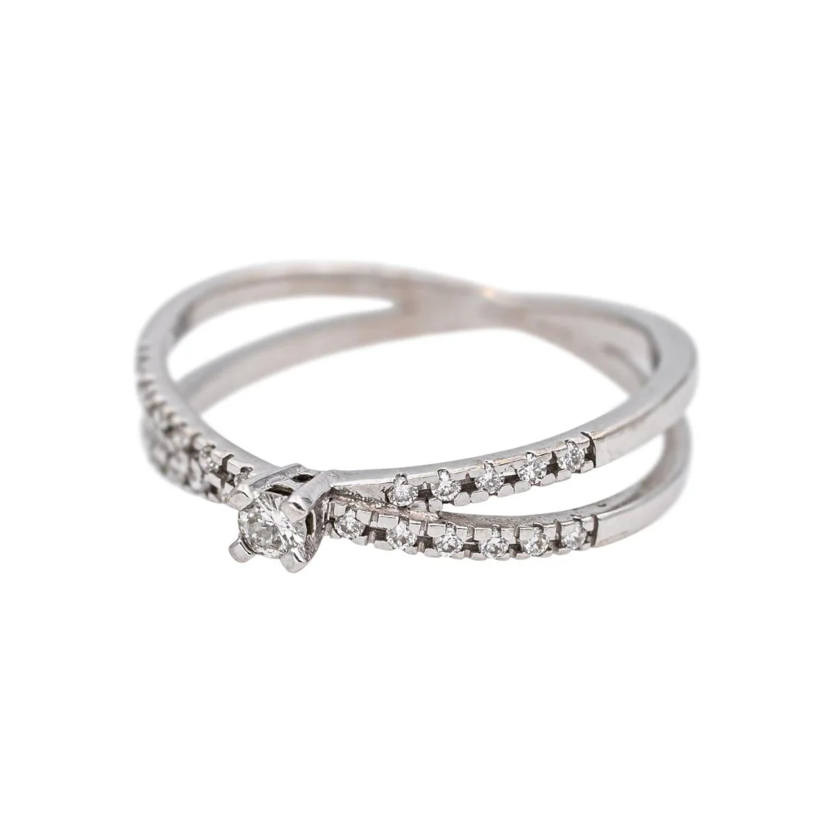 Bague Solitaire MAUBOUSSIN "A la croisée des chemins" en or blanc et diamants - Image 3