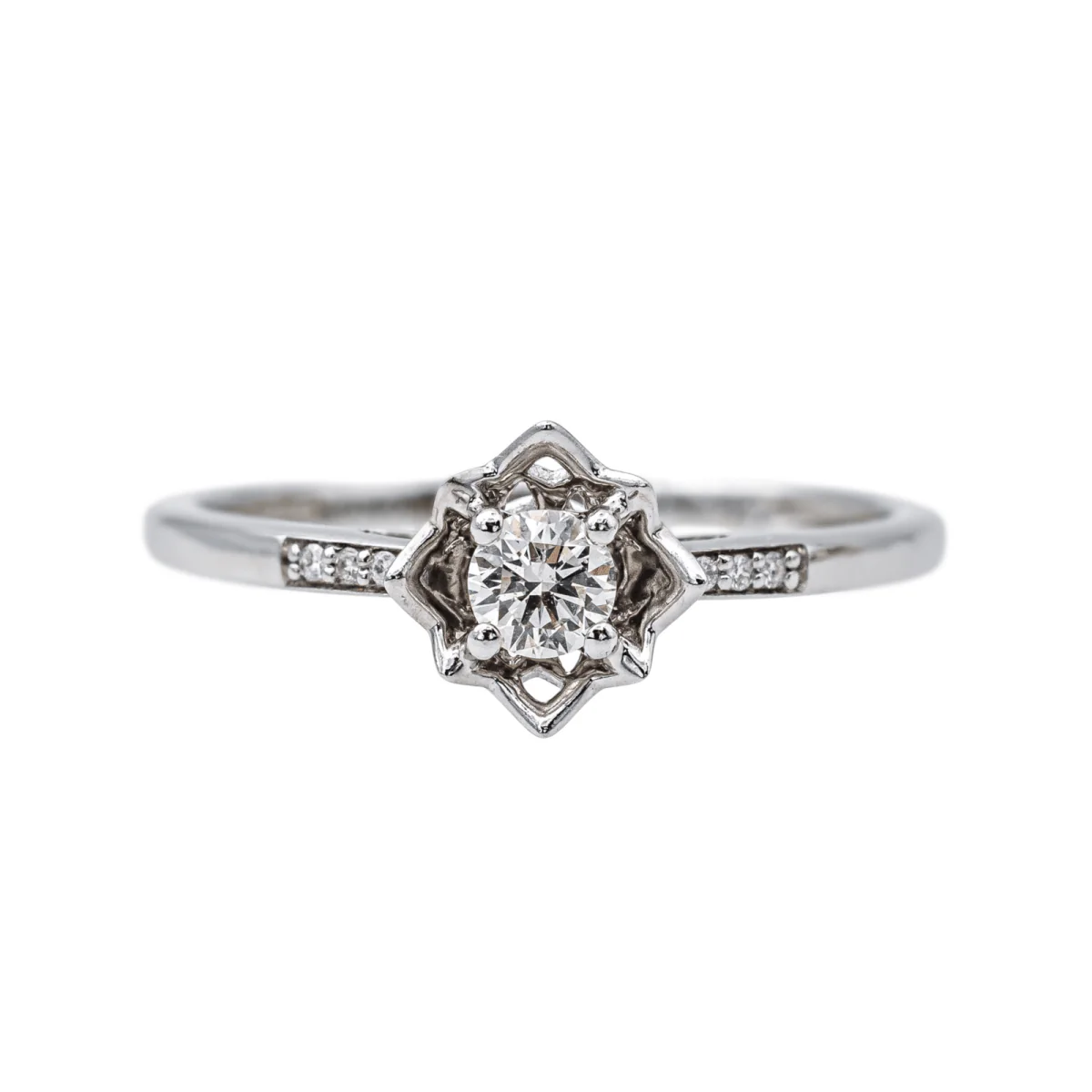 Bague Solitaire MAUBOUSSIN "Ma Reine d'Amour n°2" en or blanc et diamants