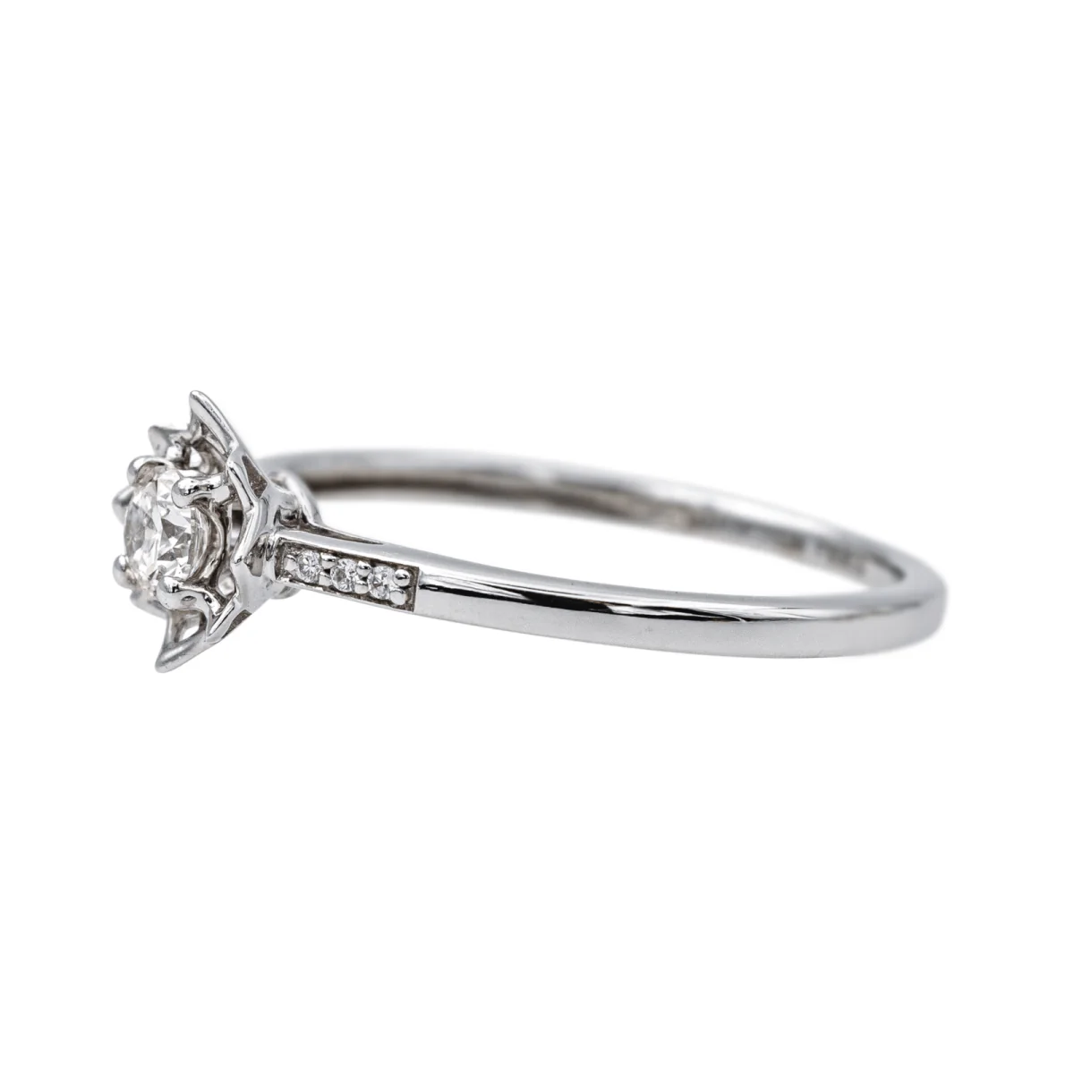 Bague Solitaire MAUBOUSSIN "Ma Reine d'Amour n°2" en or blanc et diamants - Image 4