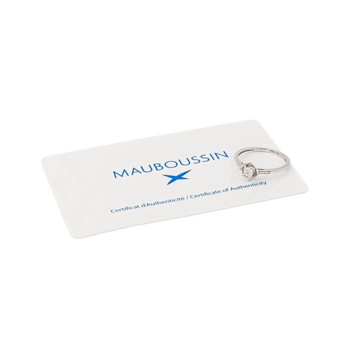 Bague Solitaire MAUBOUSSIN "Ma Reine d'Amour n°2" en or blanc et diamants - Image 9