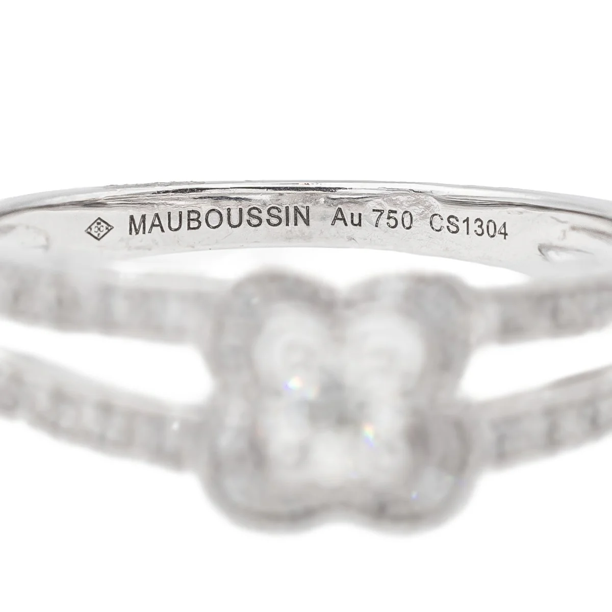 Bague MAUBOUSSIN "Chance of Love N°1" en or blanc et diamants - Image 7