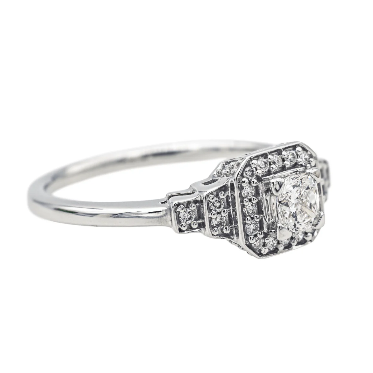 Bague Solitaire MAUBOUSSIN "Un Automne 1930" en or blanc et diamants - Image 6