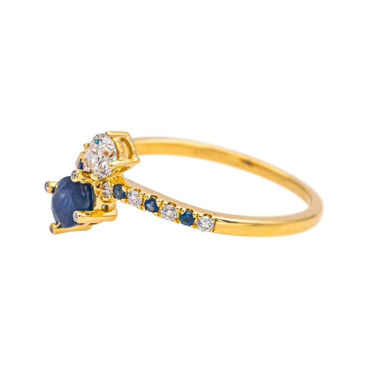 Bague Toi & Moi MAUBOUSSIN "Duo d'amour" en or jaune, saphir et diamants - Image 6