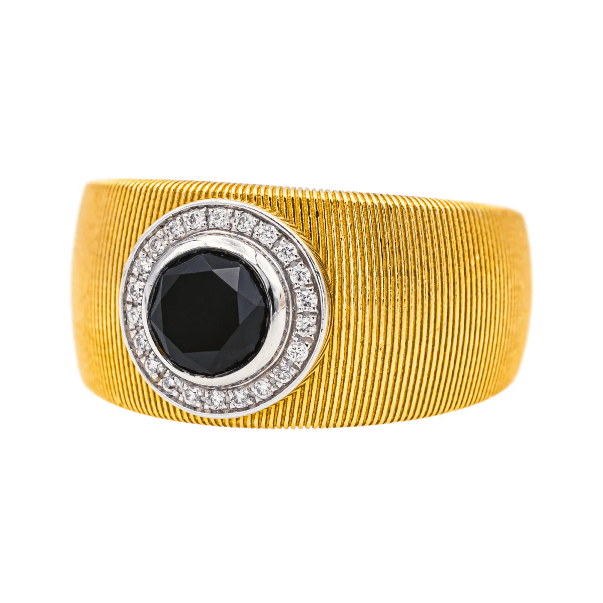 Bague Jonc MAUBOUSSIN "Un été en Toscane" en or jaune, or blanc et diamants - Image 3