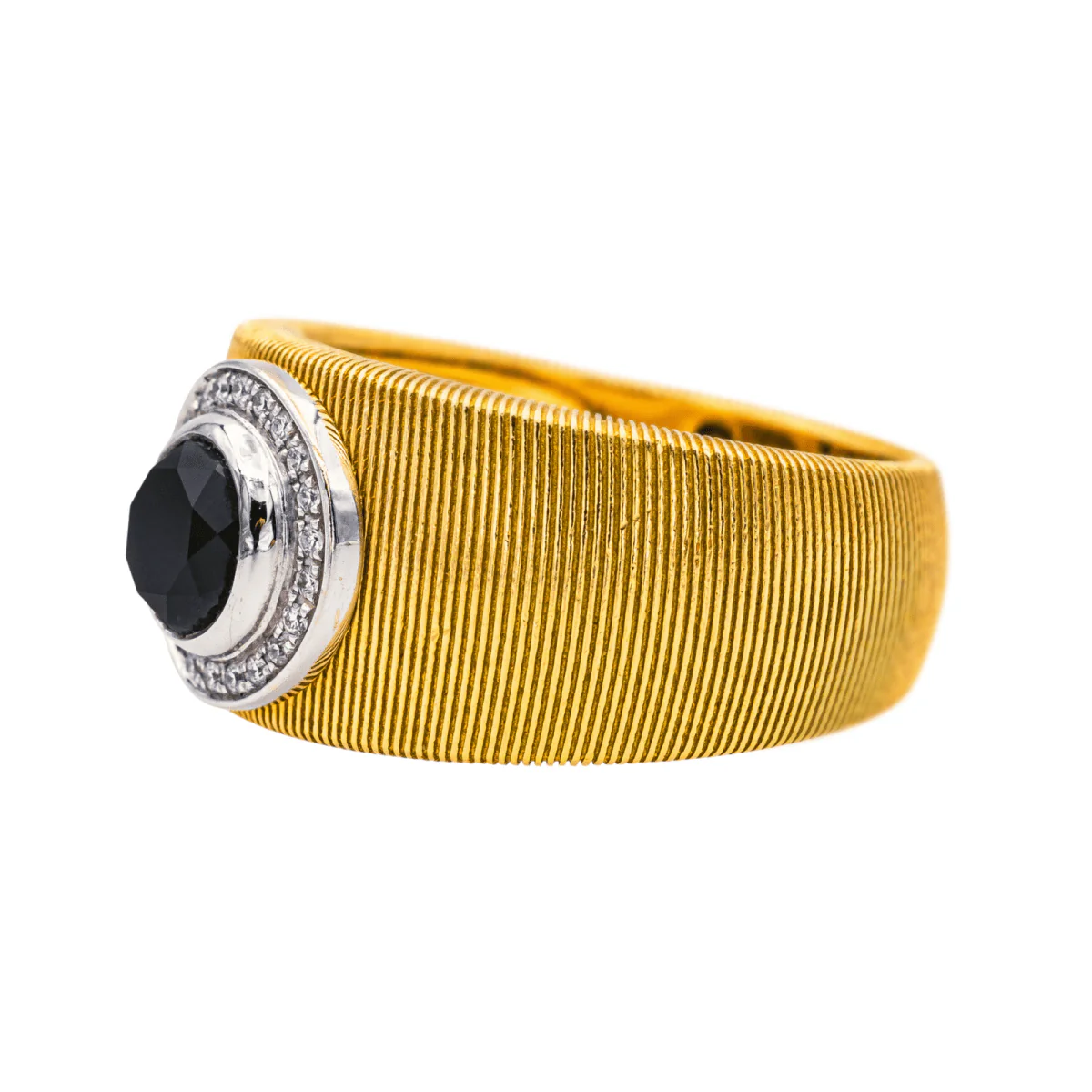 Bague Jonc MAUBOUSSIN "Un été en Toscane" en or jaune, or blanc et diamants - Image 4