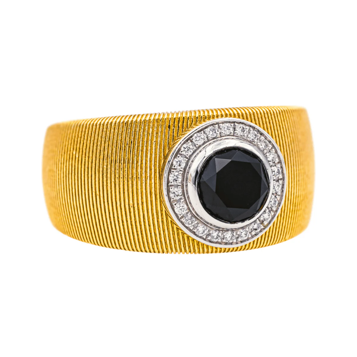 Bague Jonc MAUBOUSSIN "Un été en Toscane" en or jaune, or blanc et diamants - Image 7