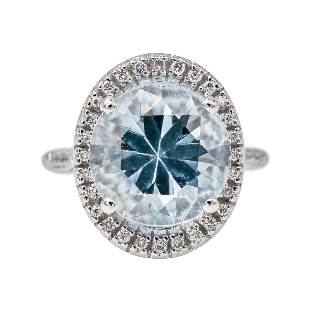 Bague MAUBOUSSIN "Vraiment toi" en or blanc, aigue marine et diamants