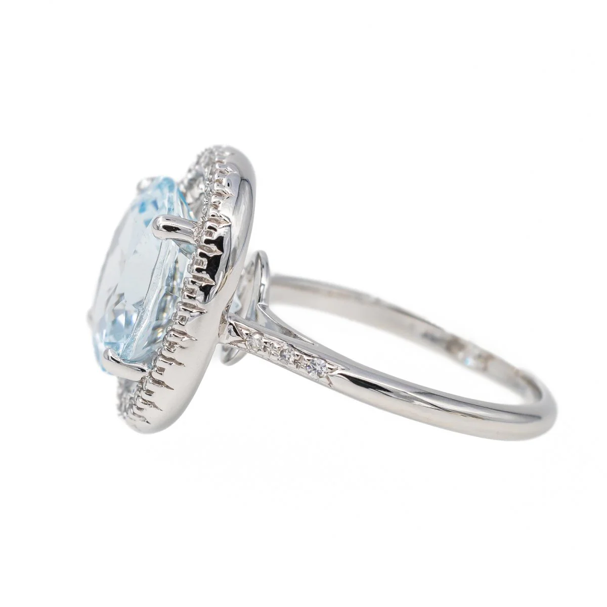 Bague MAUBOUSSIN "Vraiment toi" en or blanc, aigue marine et diamants - Image 4