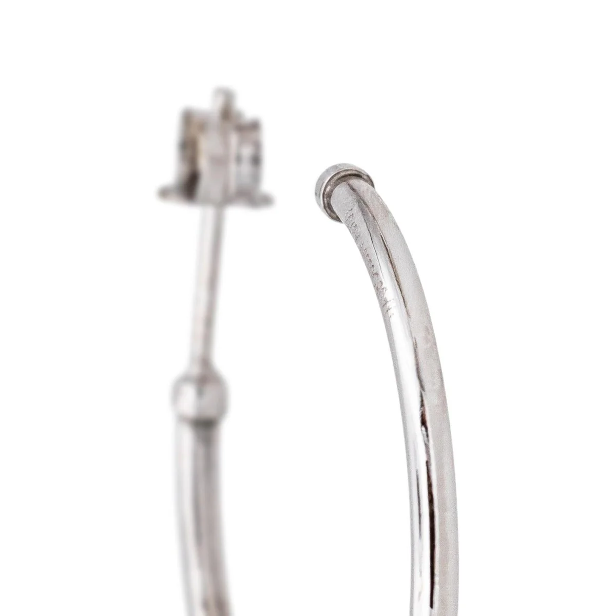 Boucles d'oreilles Créoles MAUBOUSSIN "Capsule d'émotions" en or blanc, rubis et diamants - Image 7