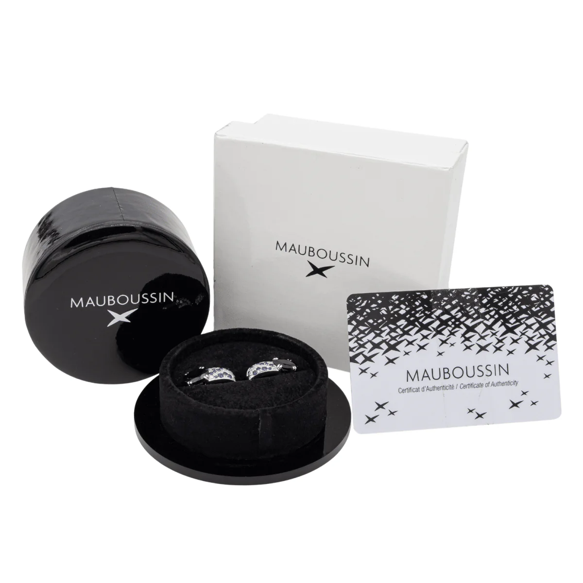 Mauboussin Boucles d'oreilles Nuit d'Amour Or blanc Saphir - Image 2