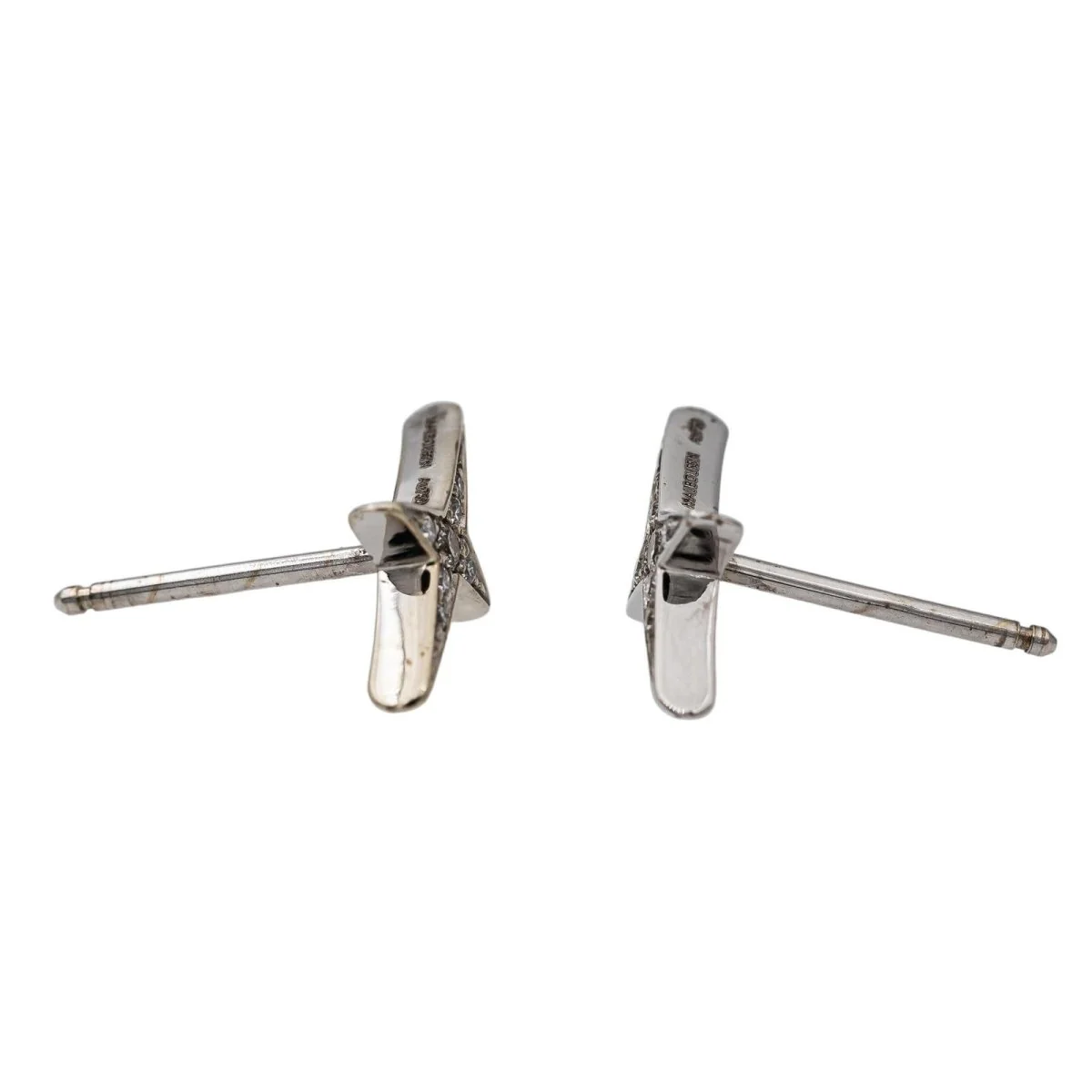 Mauboussin Boucles d'oreilles Puces French Valentine Or blanc Diamant - Image 6