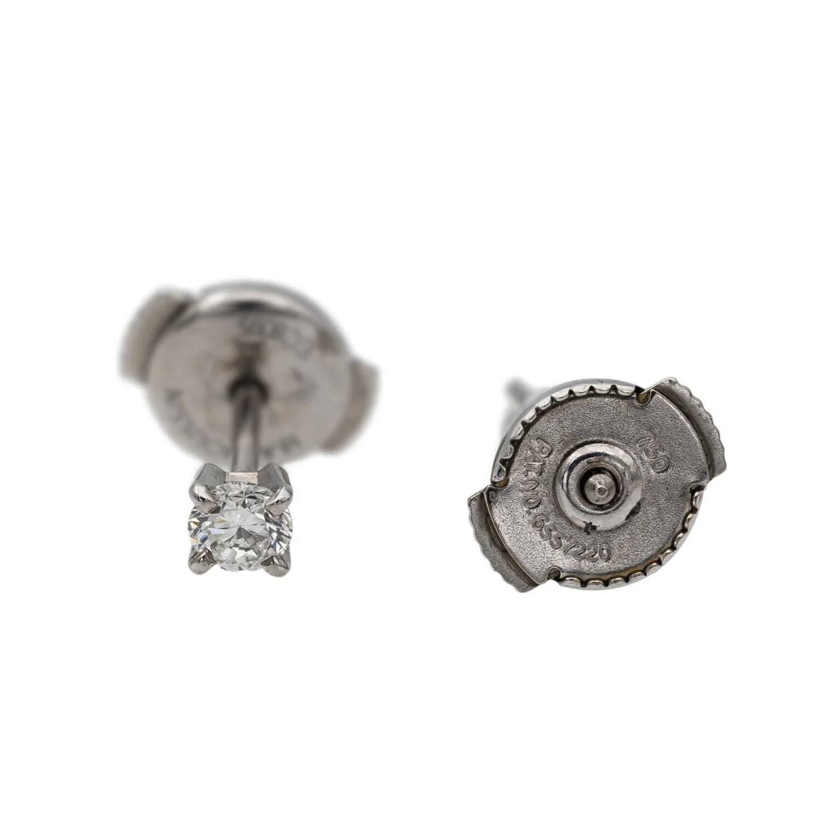 Boucles d'oreilles Puces MAUBOUSSIN en or blanc et diamants - Image 5