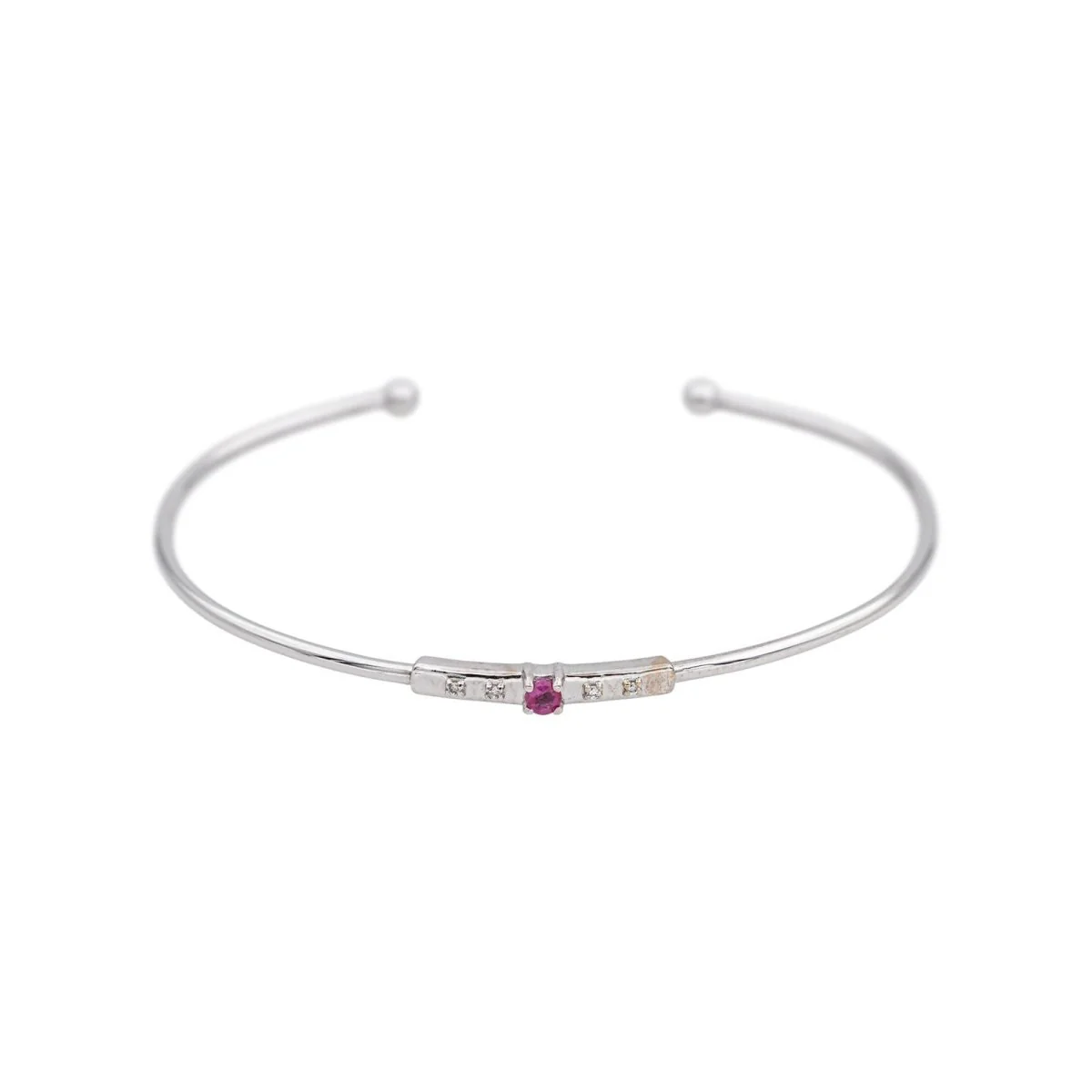 Bracelet MAUBOUSSIN "Capsule d'émotions" en or blanc et rubis