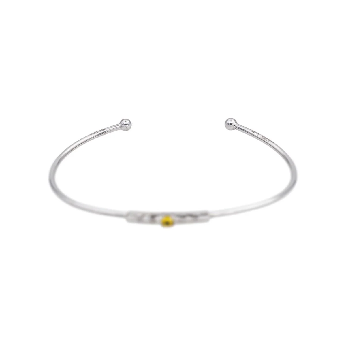 Bracelet MAUBOUSSIN "Capsule d'émotions" en or blanc et saphir jaune - Image 3