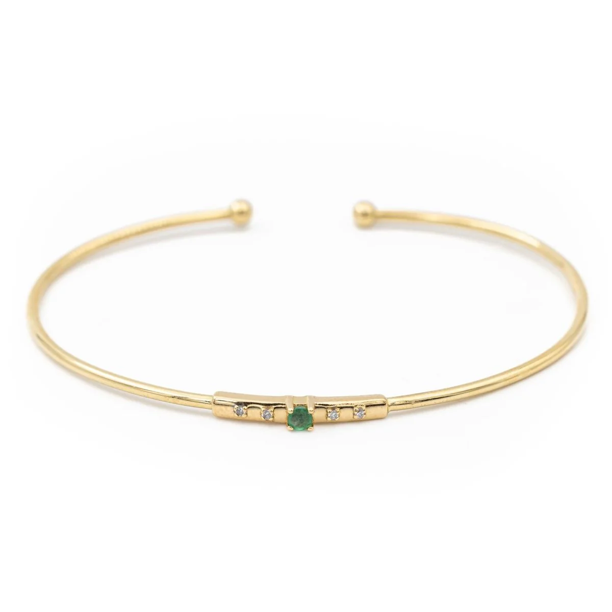 Bracelet MAUBOUSSIN Capsule d'émotions en or jaune, emeraude et diamants