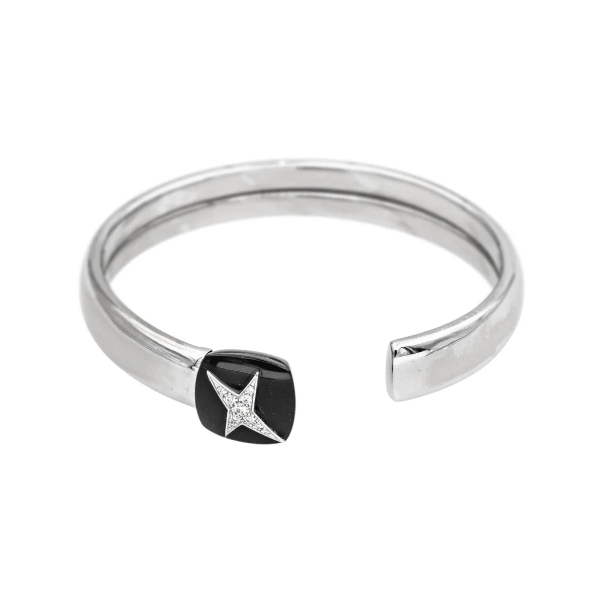 Bracelet Jonc MAUBOUSSIN "Étoile Sublime" en or blanc et diamants