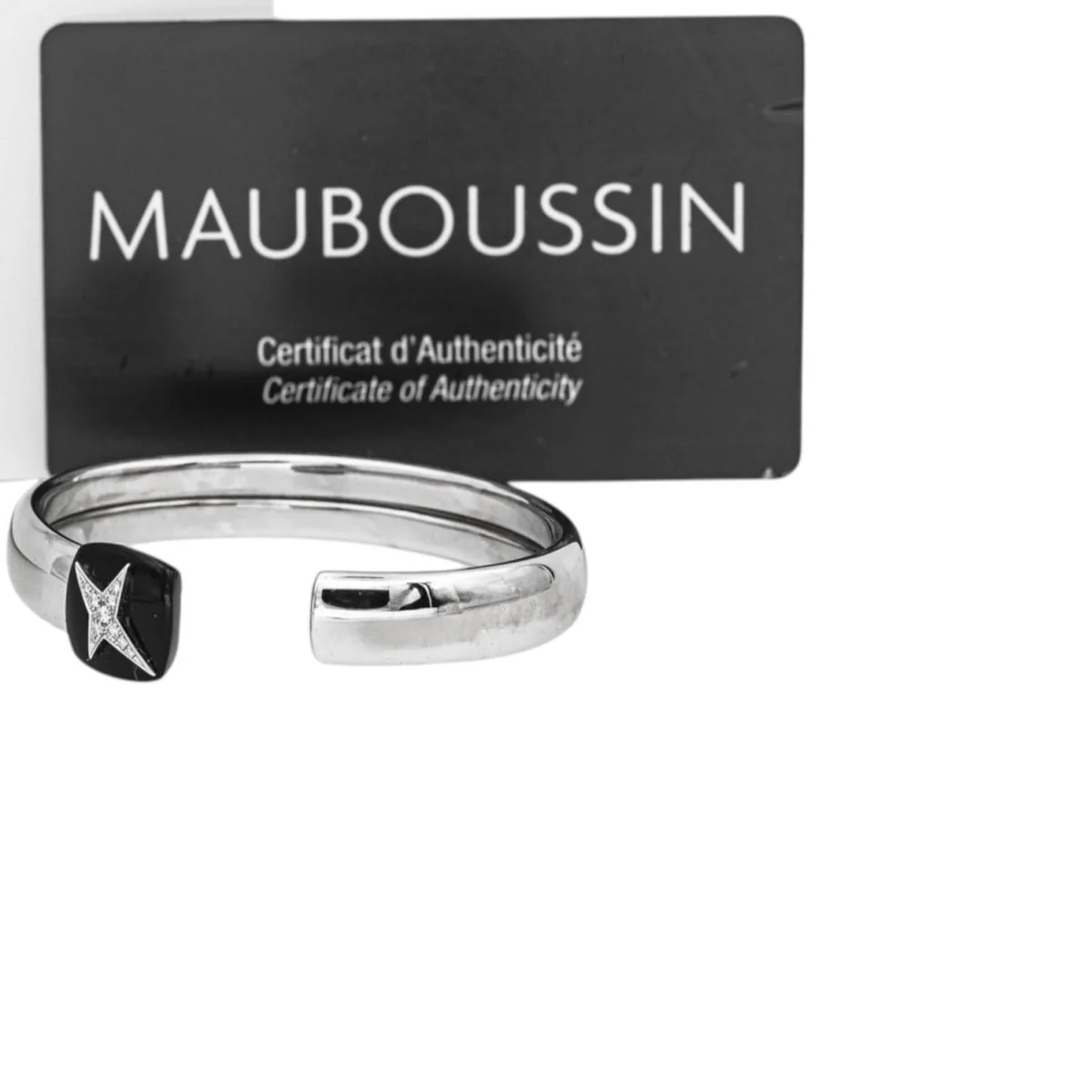 Bracelet Jonc MAUBOUSSIN "Étoile Sublime" en or blanc et diamants - Image 8