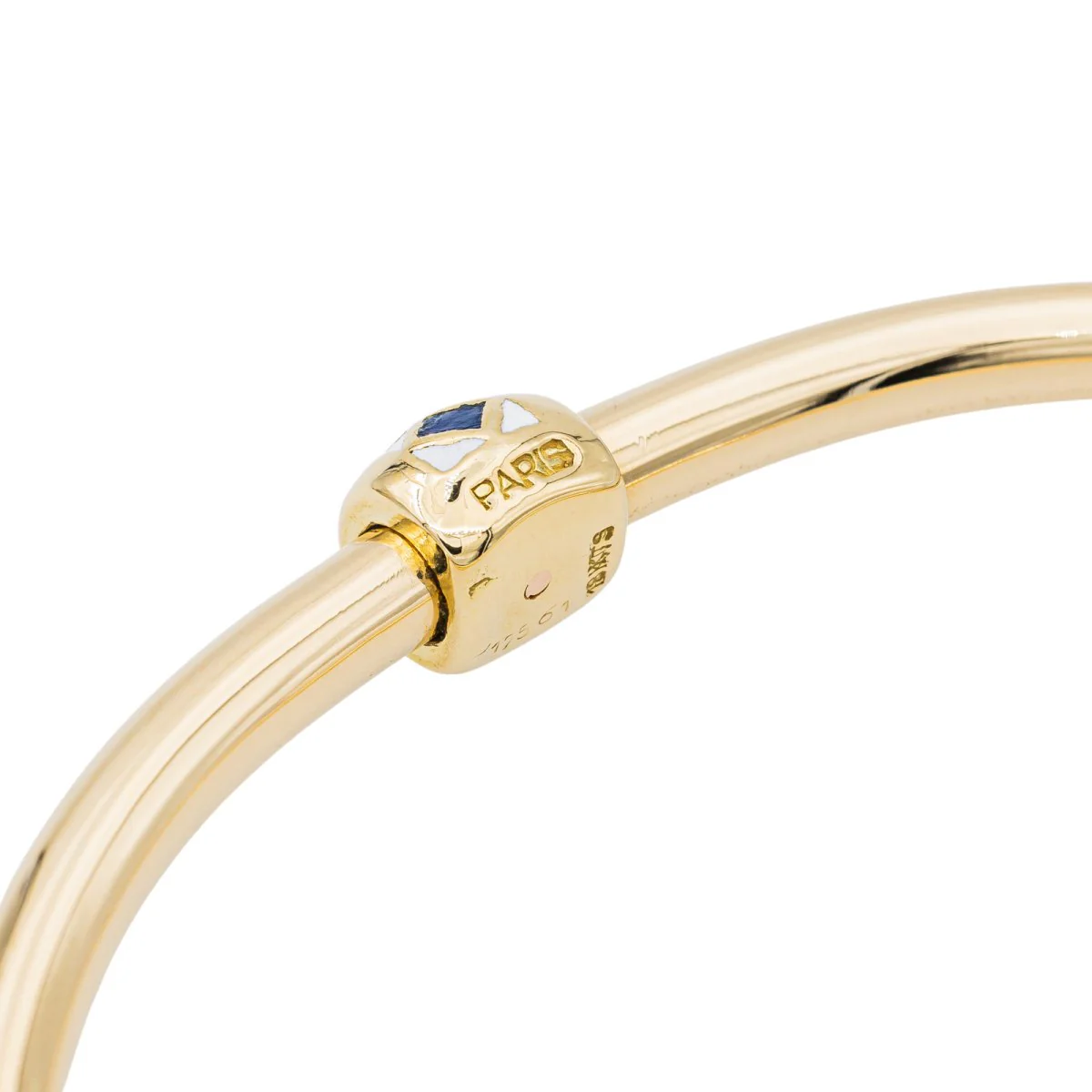 Bracelet Jonc MAUBOUSSIN en or jaune et émail - Image 8