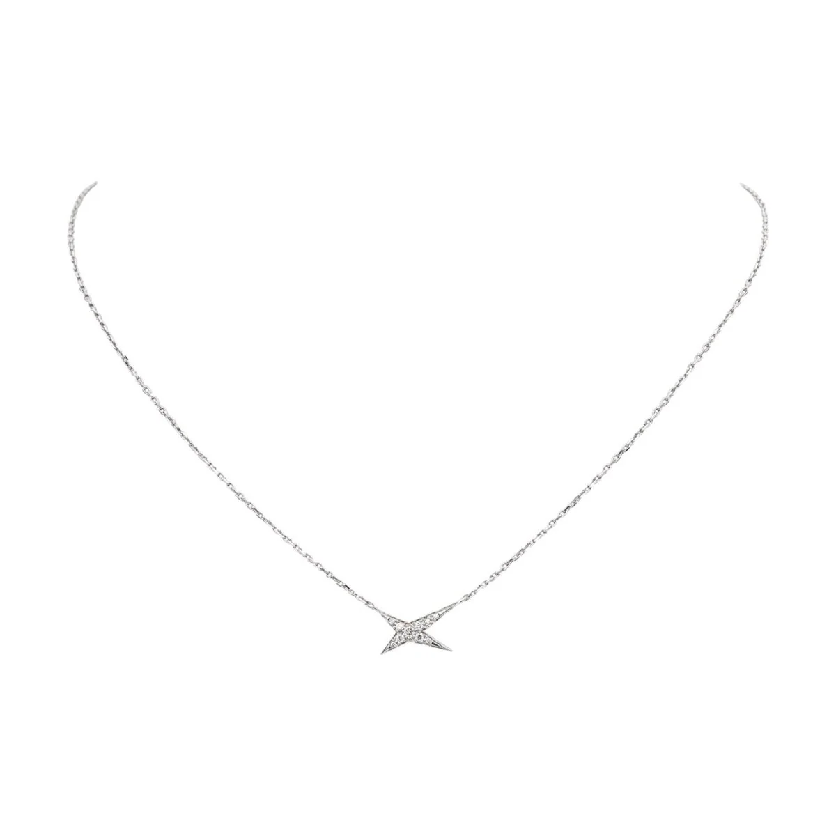 Collier Pendentif MAUBOUSSIN "French Valentine" en or blanc et diamants