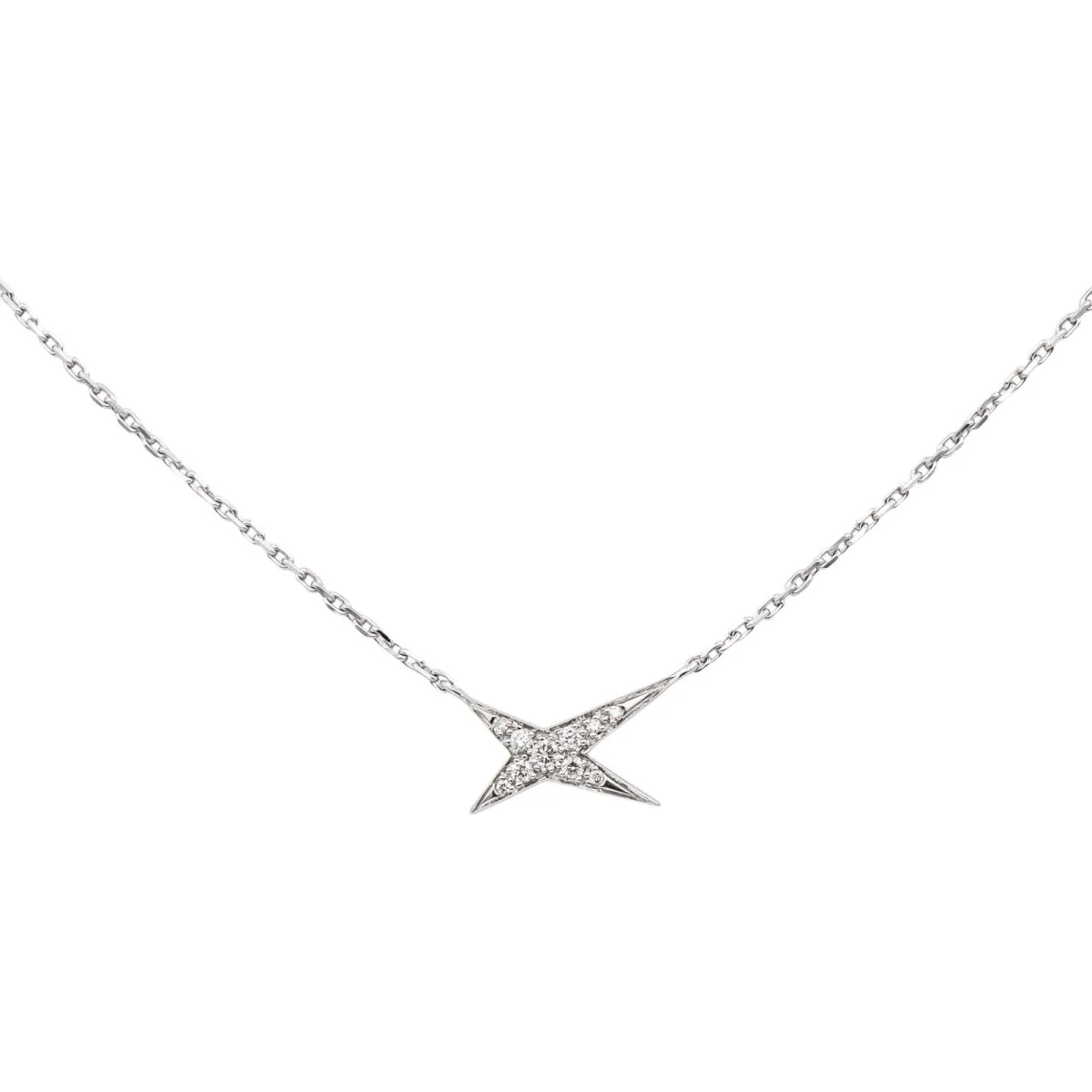 Collier Pendentif MAUBOUSSIN "French Valentine" en or blanc et diamants - Image 3