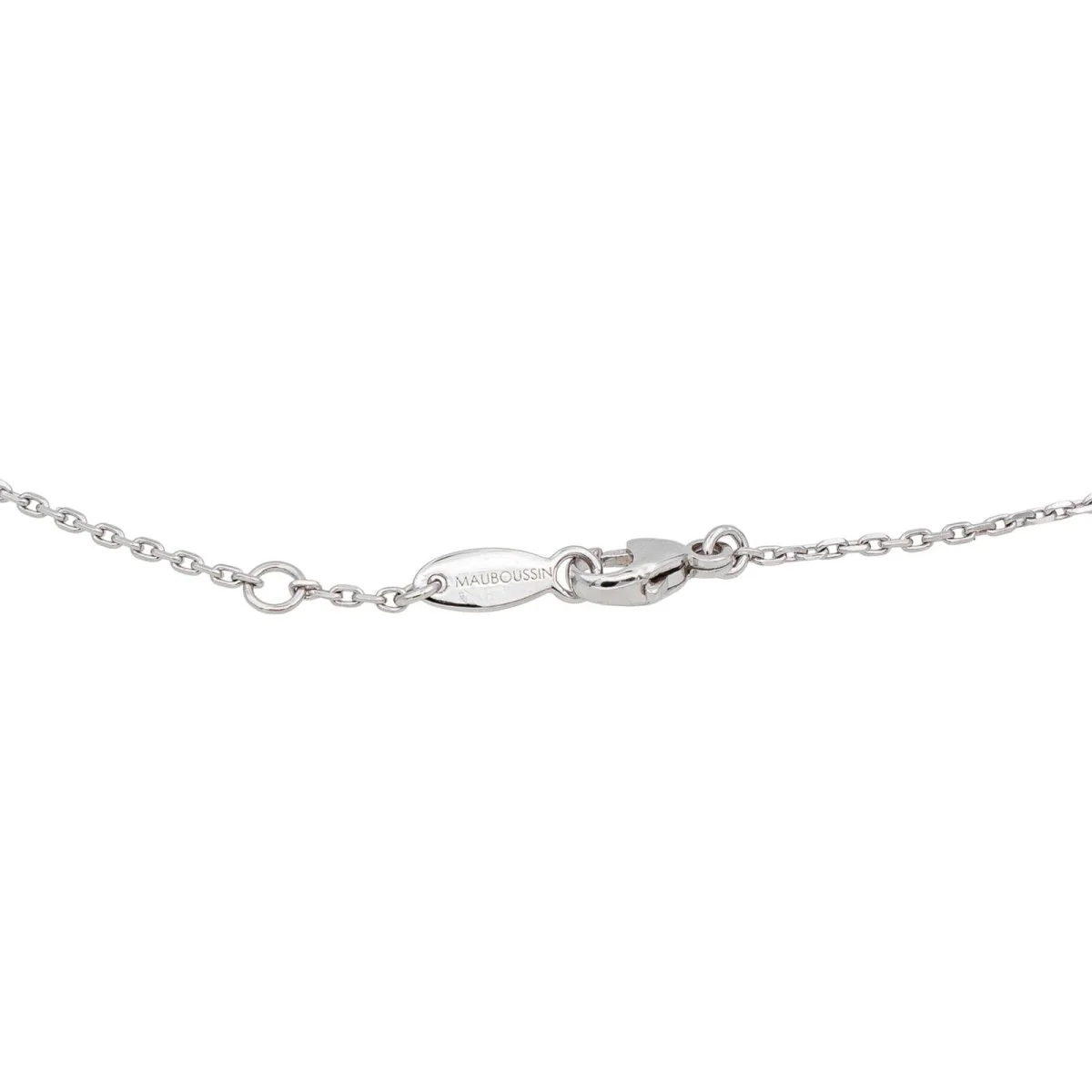 Collier Pendentif MAUBOUSSIN "French Valentine" en or blanc et diamants - Image 5