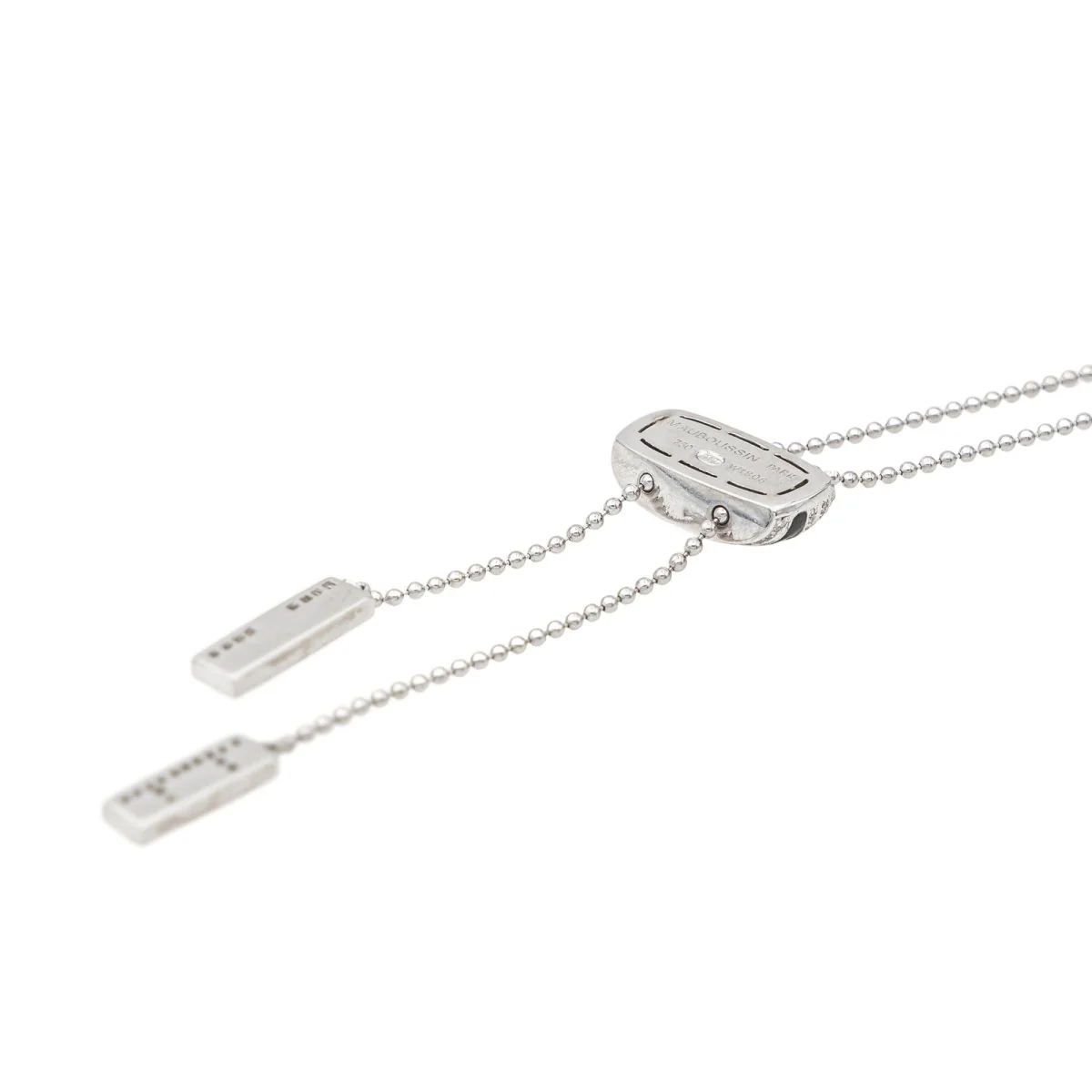 Collier MAUBOUSSIN "Le vice et la vertu" en or blanc et diamants - Image 4
