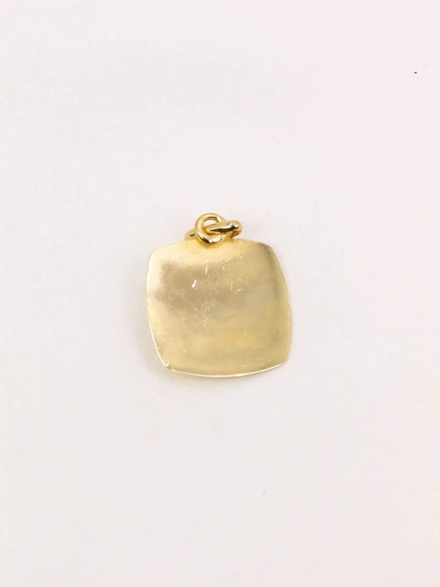 Médaille amour Augis carrée Plus qu'hier moins que demain or jaune diamant rubis - Image 4