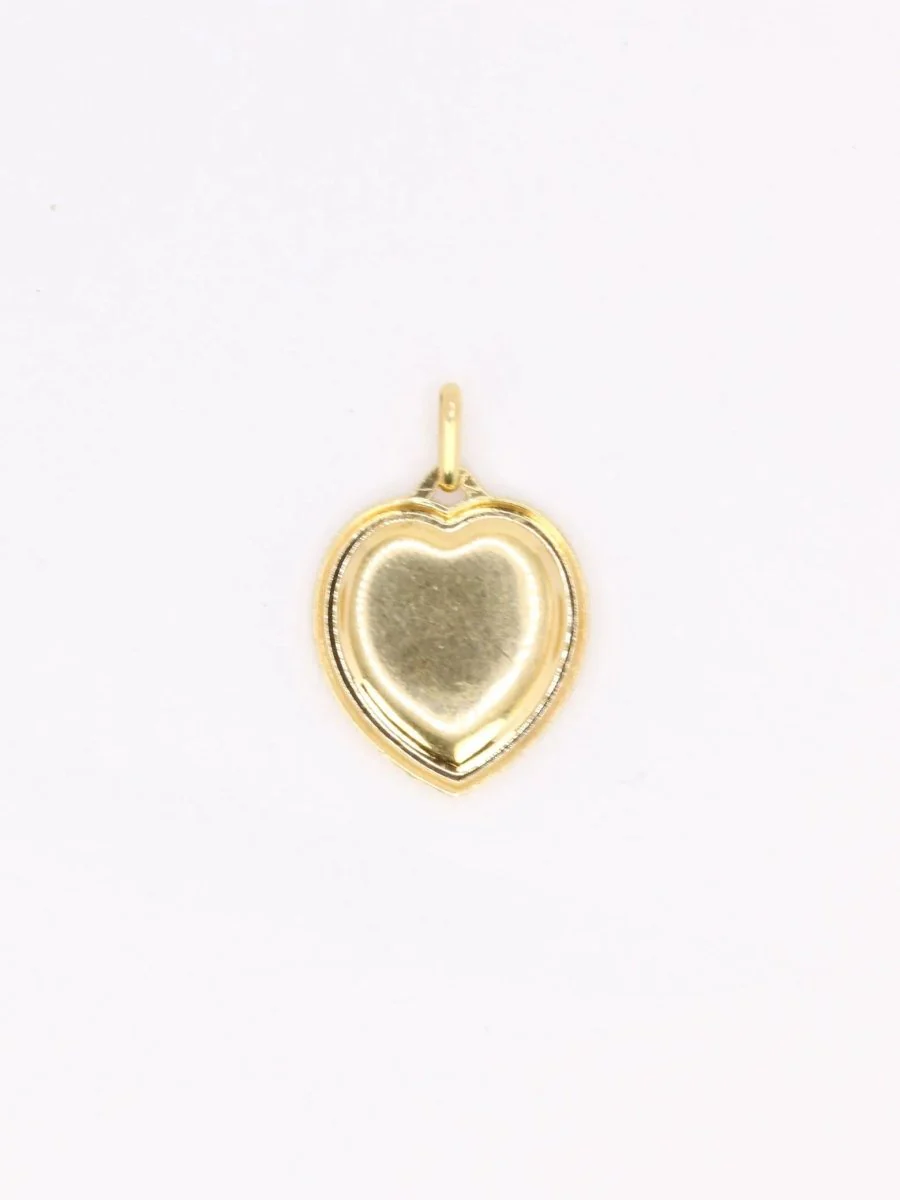Médaille amour AUGIS coeur strié plus qu'hier moins que demain or jaune diamant rubis - Image 3