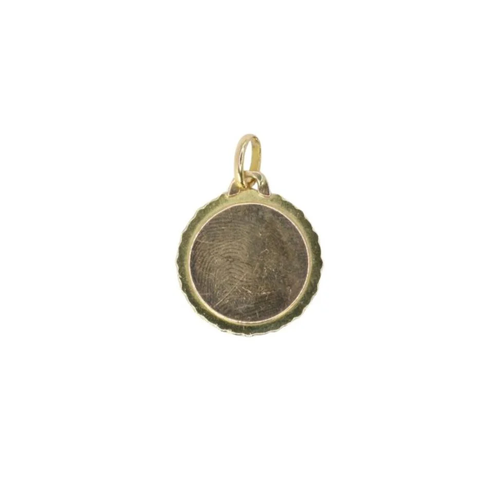 Collier Médaille AUGIS Amour "Plus qu’hier, moins que demain" en or jaune et rubis - Image 3