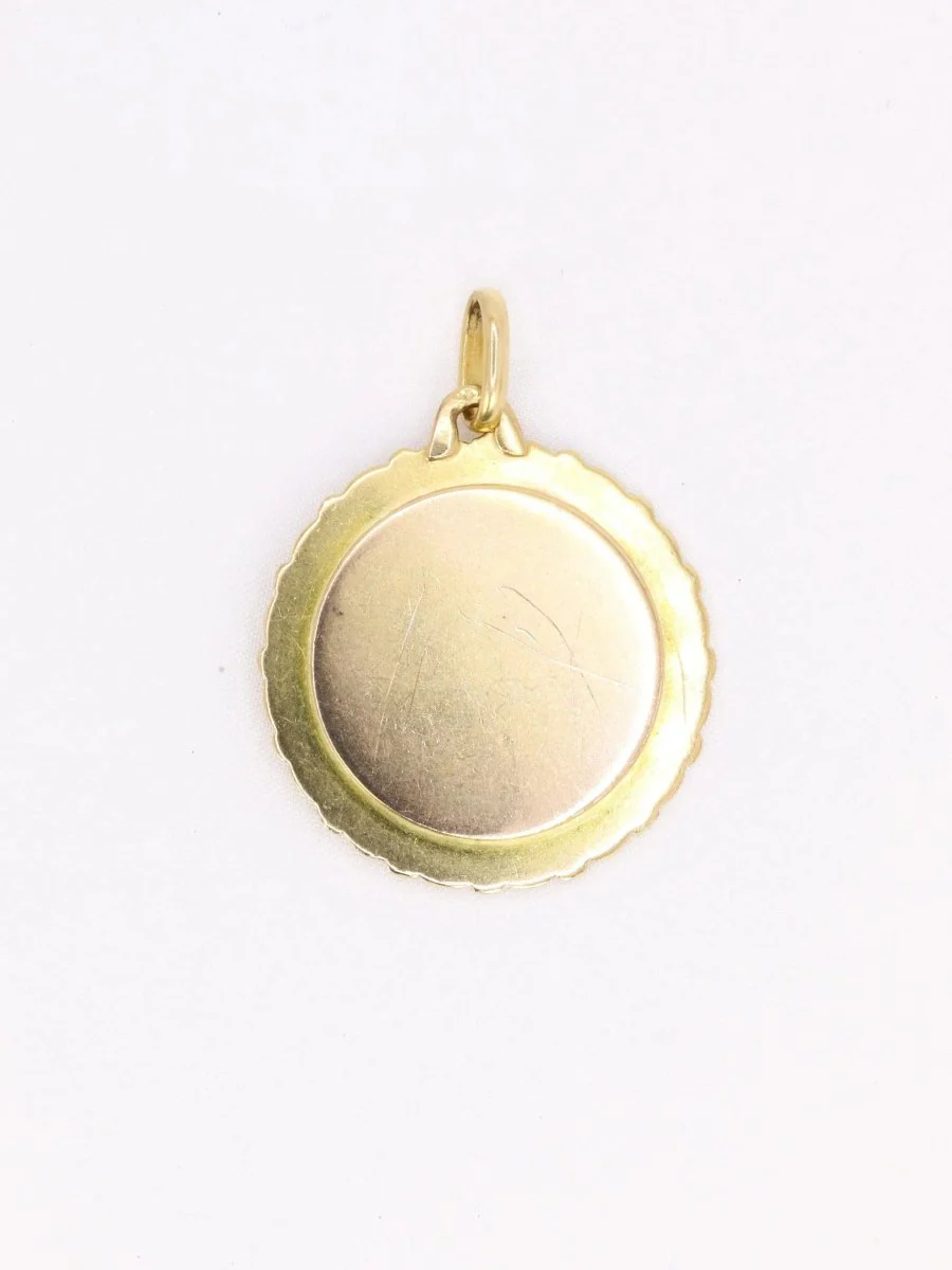 Médaille amour Augis Jumbo Plus qu'hier moins que demain or jaune diamant rubis - Image 4