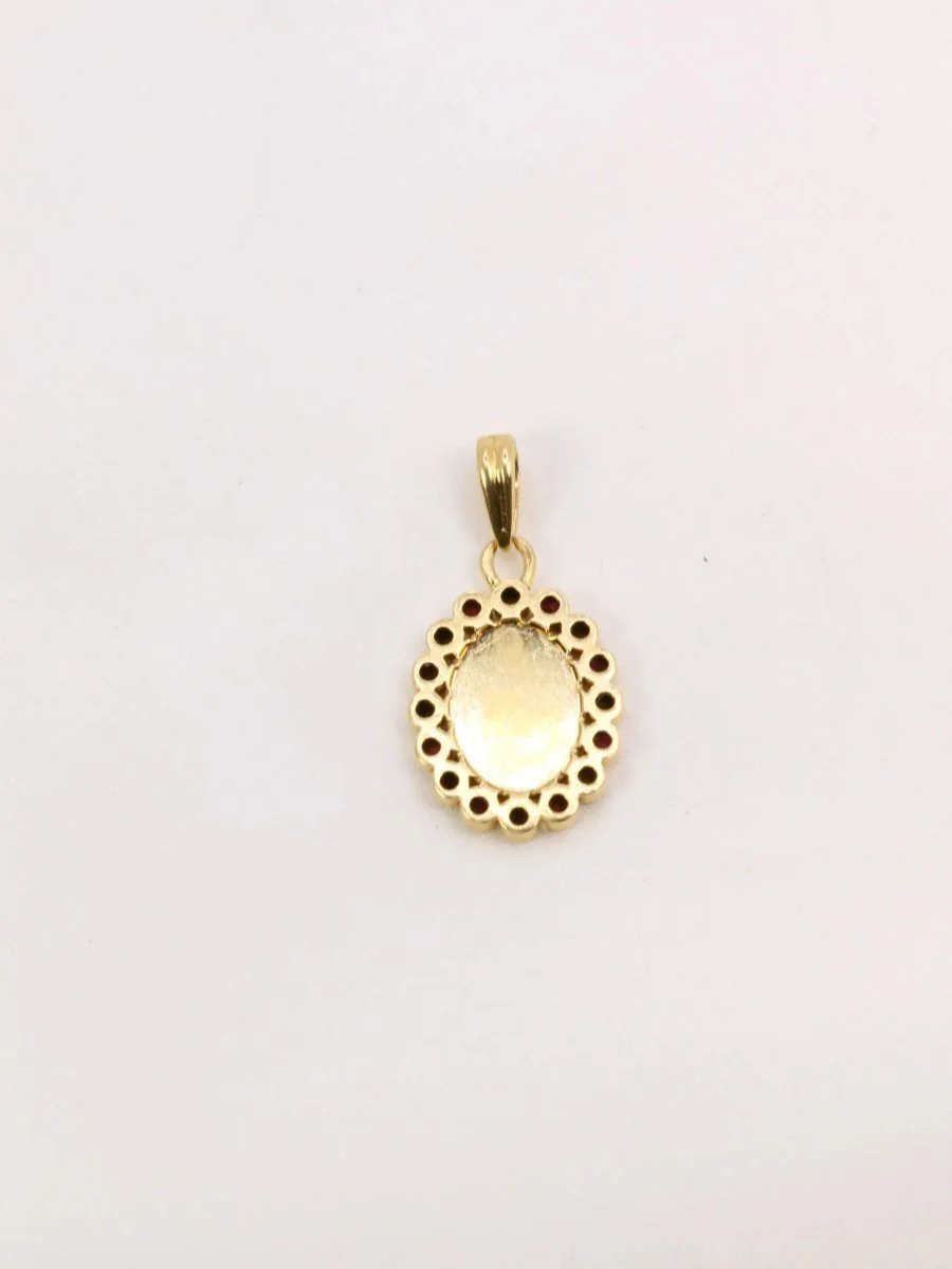 Médaille amour Augis ovale Plus qu'hier moins que demain or jaune diamant rubis - Image 4