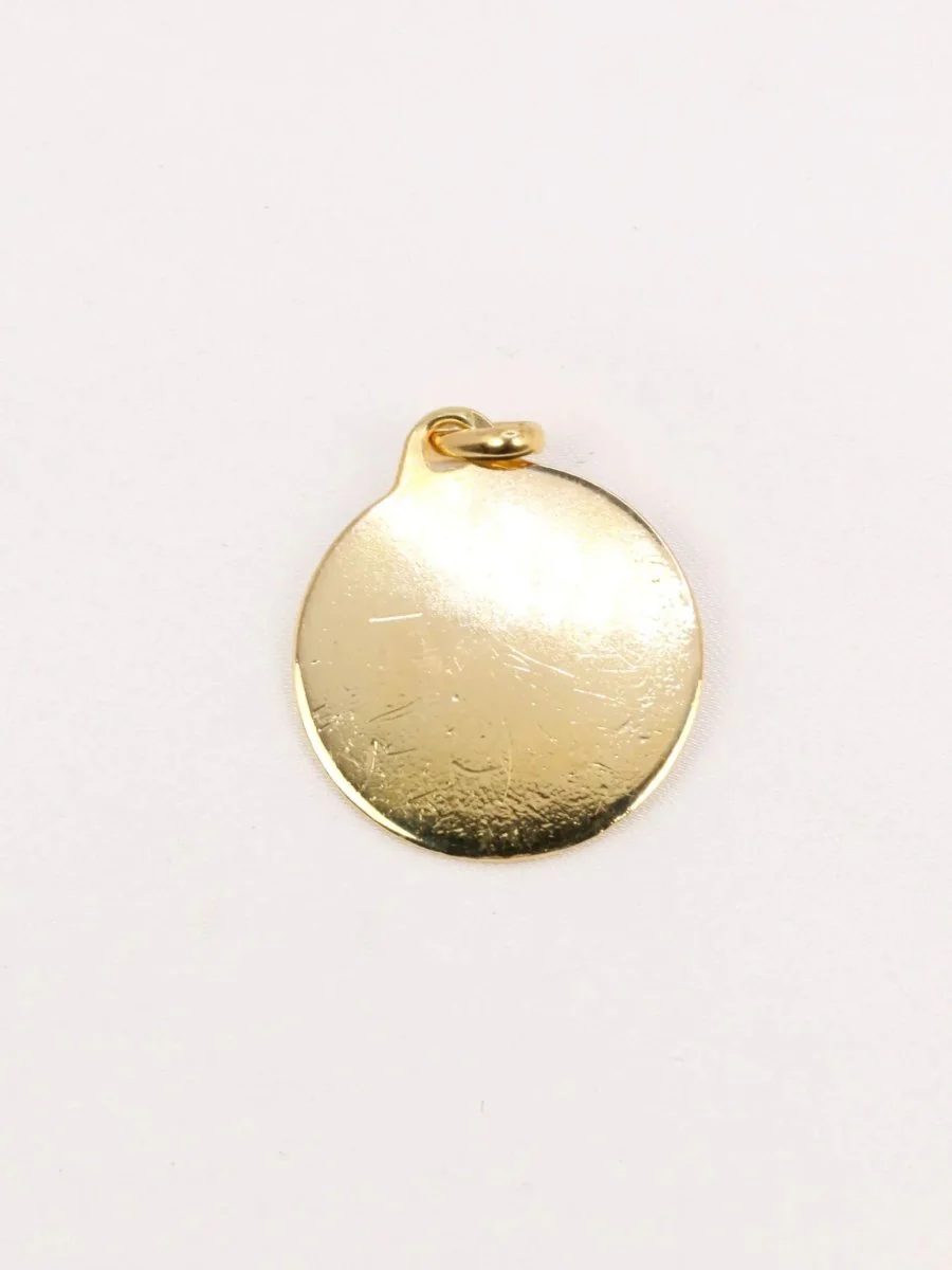 Médaille amour Augis ronde Plus qu'hier moins que demain or jaune diamant rubis - Image 4