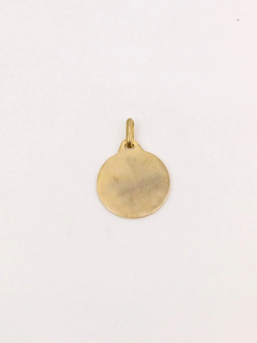 Médaille amour Augis ronde Plus qu'hier moins que demain or jaune diamant rubis - Image 4