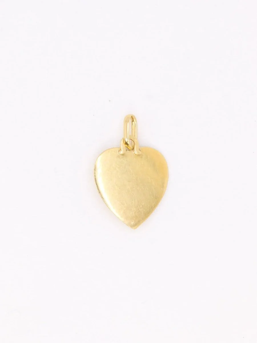 Médaille amour AUGIS coeur strié Plus qu'hier moins que demain or jaune rubis - Image 4