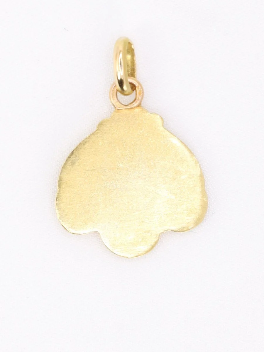 Médaille Art Nouveau femme de profil or jaune - Image 3