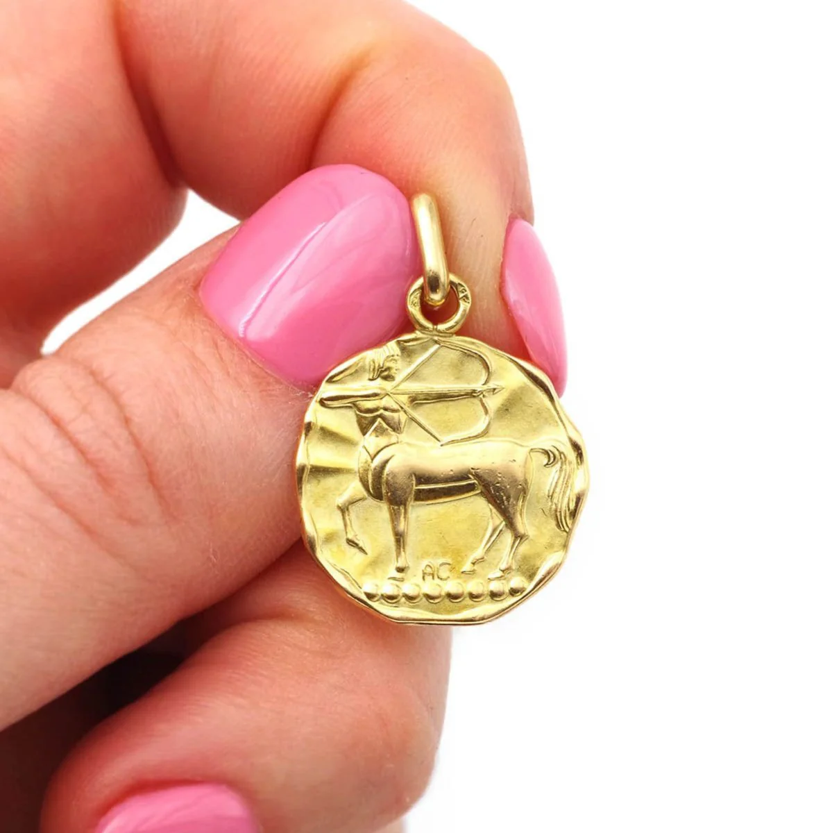 Médaille AUGIS "astrologique sagittaire" en or jaune - Image 3