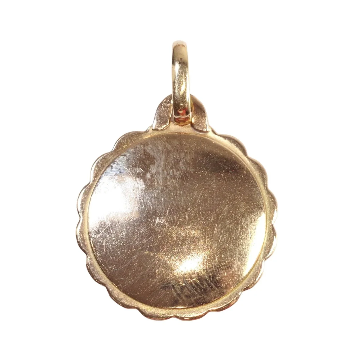 Médaille AUGIS en or jaune, or blanc et rubis - Image 3
