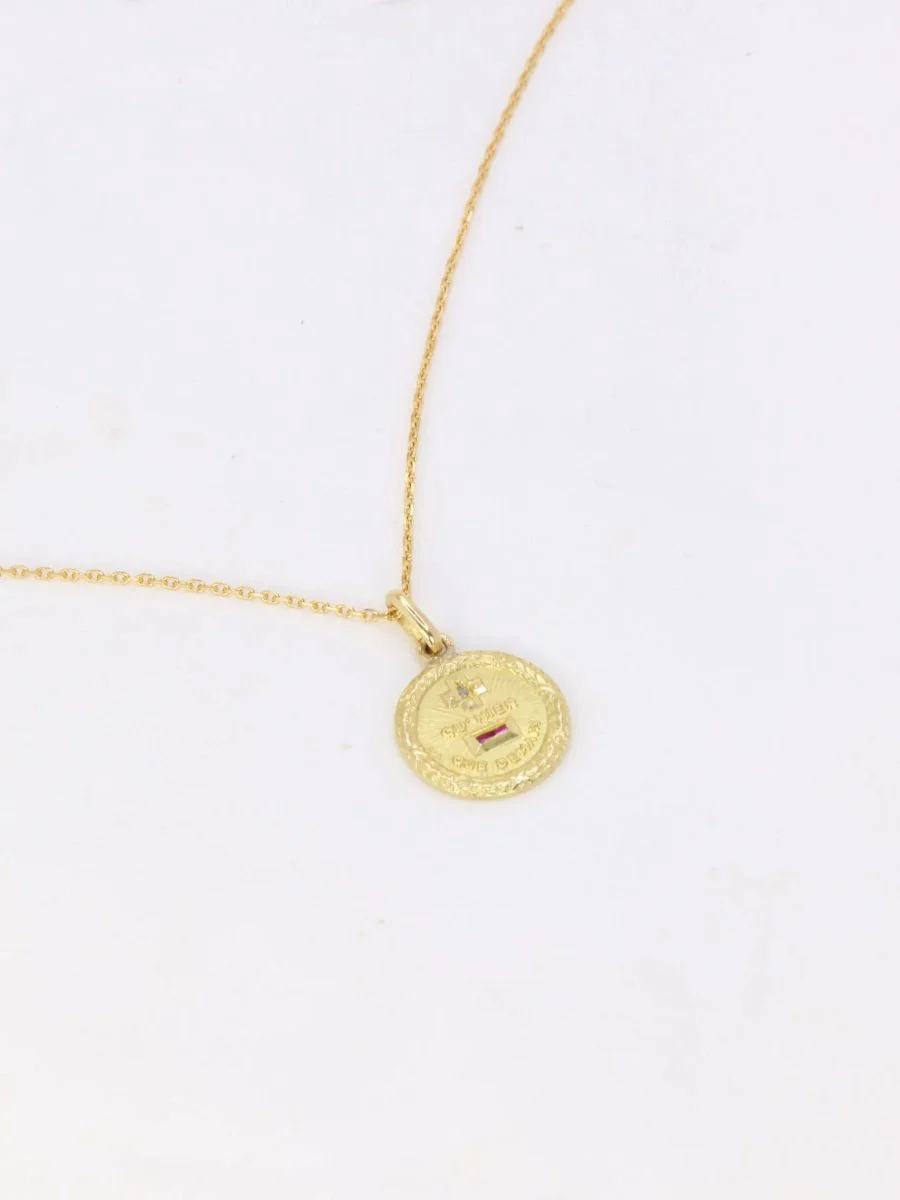 Médaille Augis en or et diamant, Plus qu’hier moins que demain, A.Augis - ca 1960 - Image 3