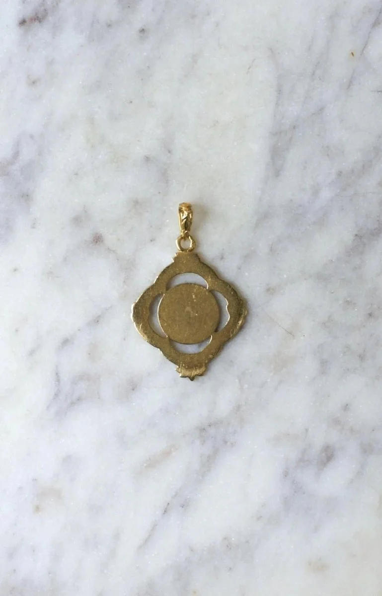 Médaille Ancienne Ange en Or Jaune - Image 5