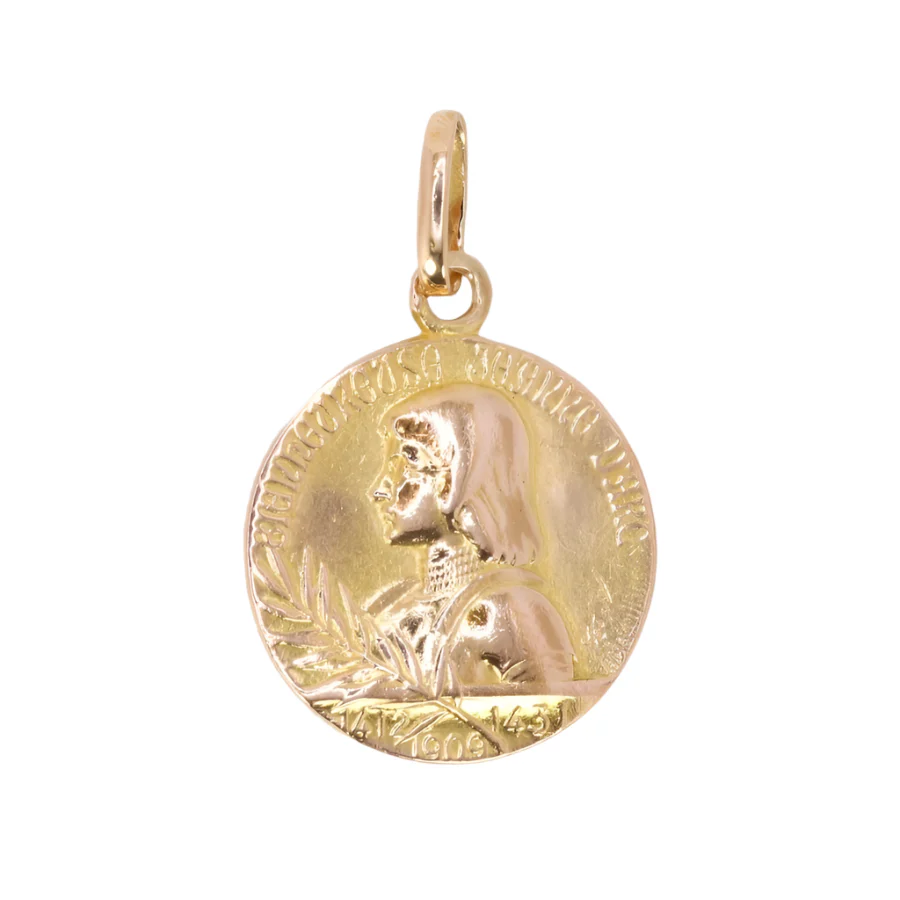 Médaille bienheureuse Jeanne d'Arc or jaune