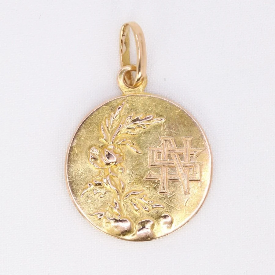 Médaille bienheureuse Jeanne d'Arc or jaune - Image 3